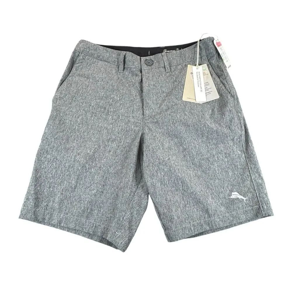 TOMMY BAHAMA Sz 30 Gray Island Active Cayman Isles Hybrid Board Shorts NWT $90